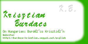 krisztian burdacs business card